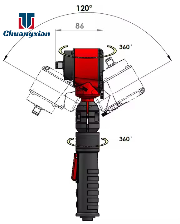 Ultra compact angle air impact wrench
